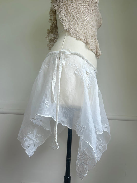 Heirloom Silk Organza Mini Skirt