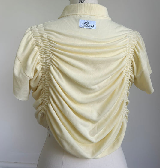 Upcycled scrunch polo