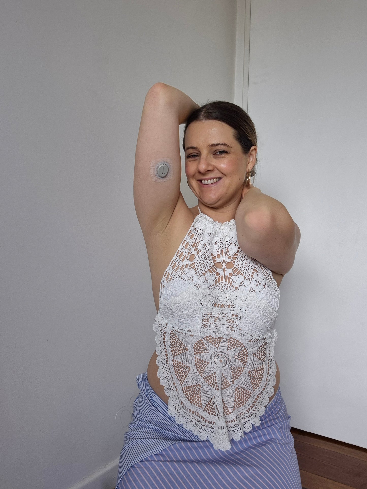 Heirloom Top- White Drawstring Halter