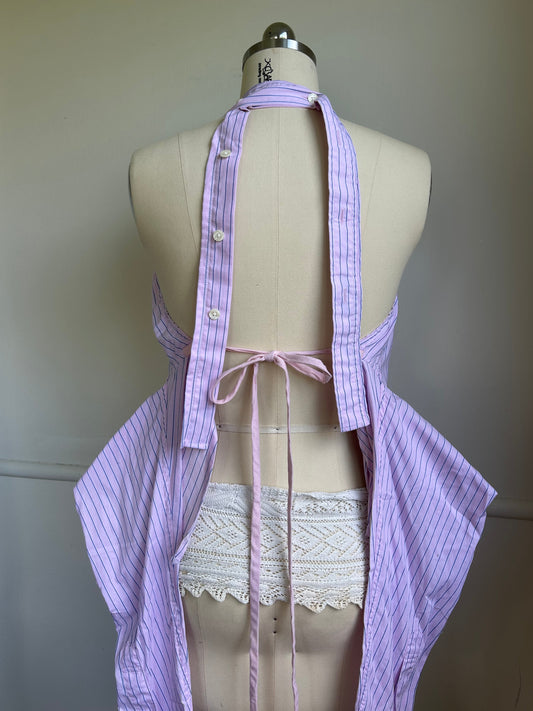 Reconstructed Pink Halter Top