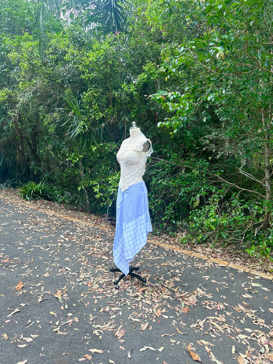 Archive Skirt- Patchwork Blue