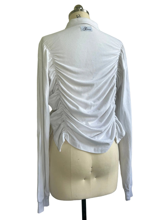 Upcycled scrunch polo