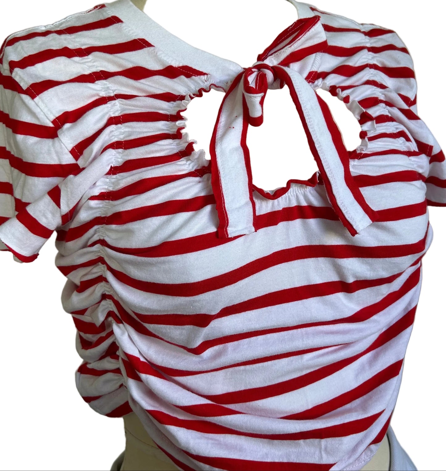 Upcycled keyhole tshirt