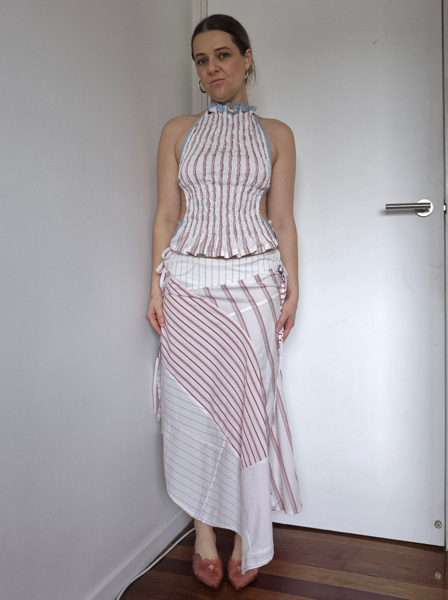 Mirror Muse Tank- White Stripe