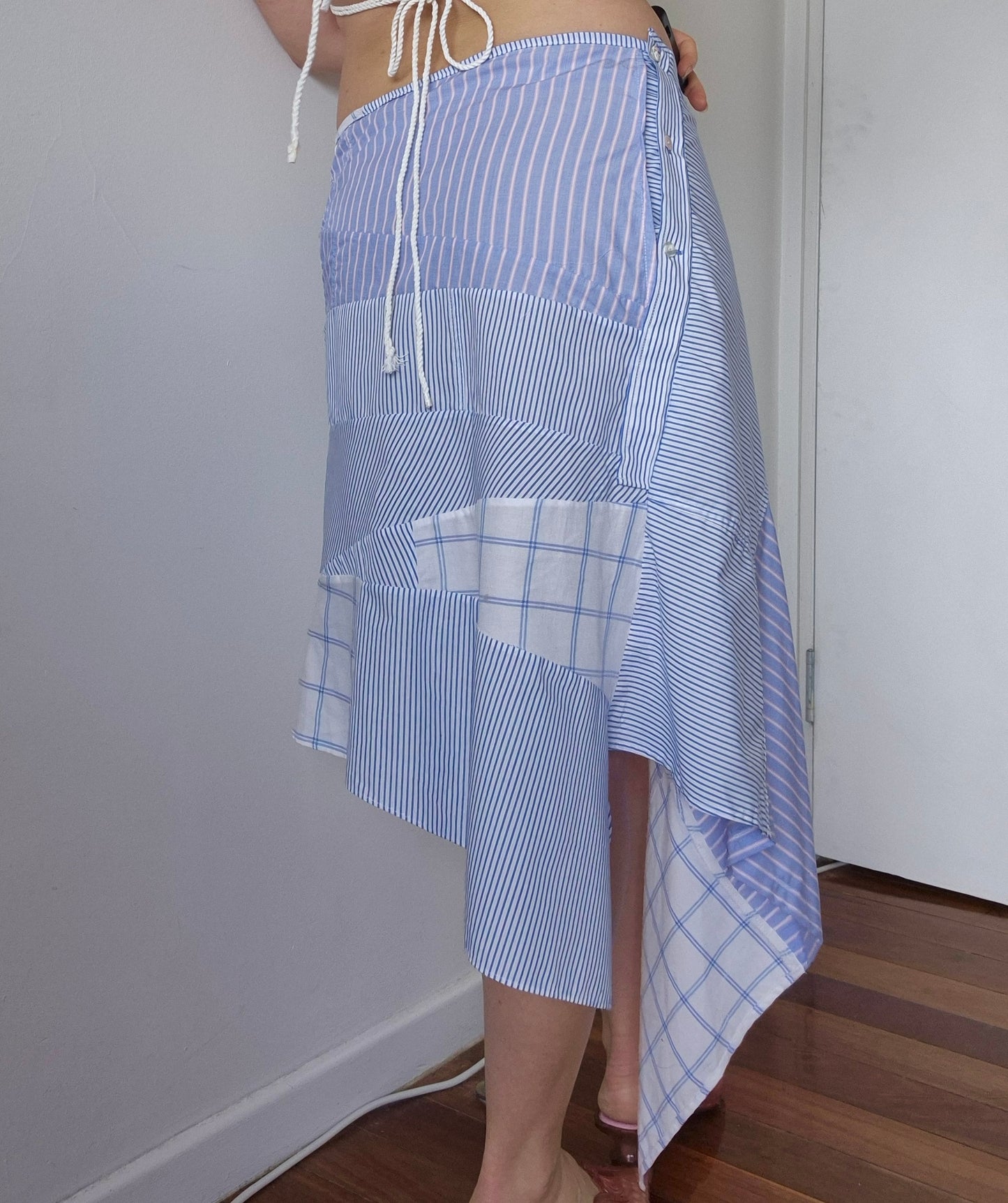 Archive Skirt- Patchwork Blue