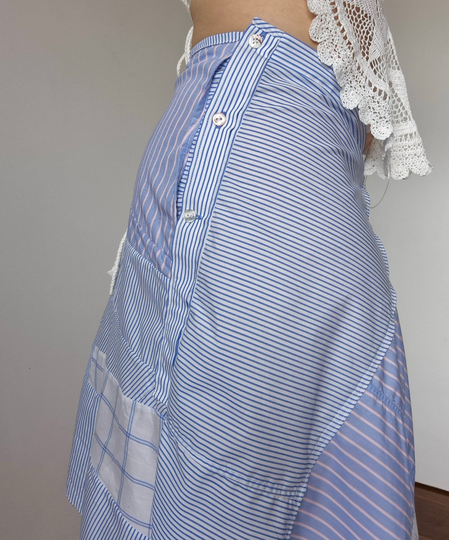 Archive Skirt- Patchwork Blue