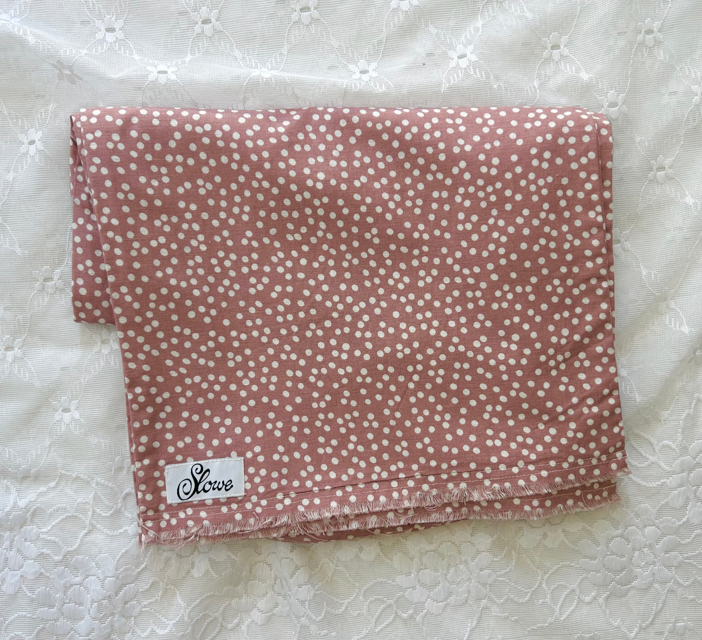 Hooded Pink Polka Dot Scarf