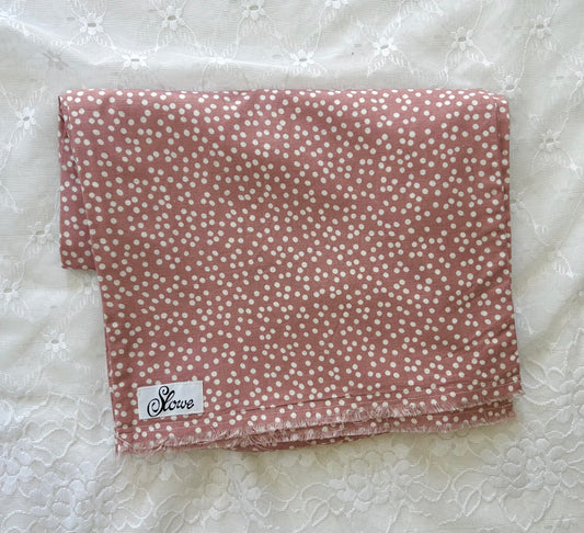 Hooded Pink Polka Dot Scarf