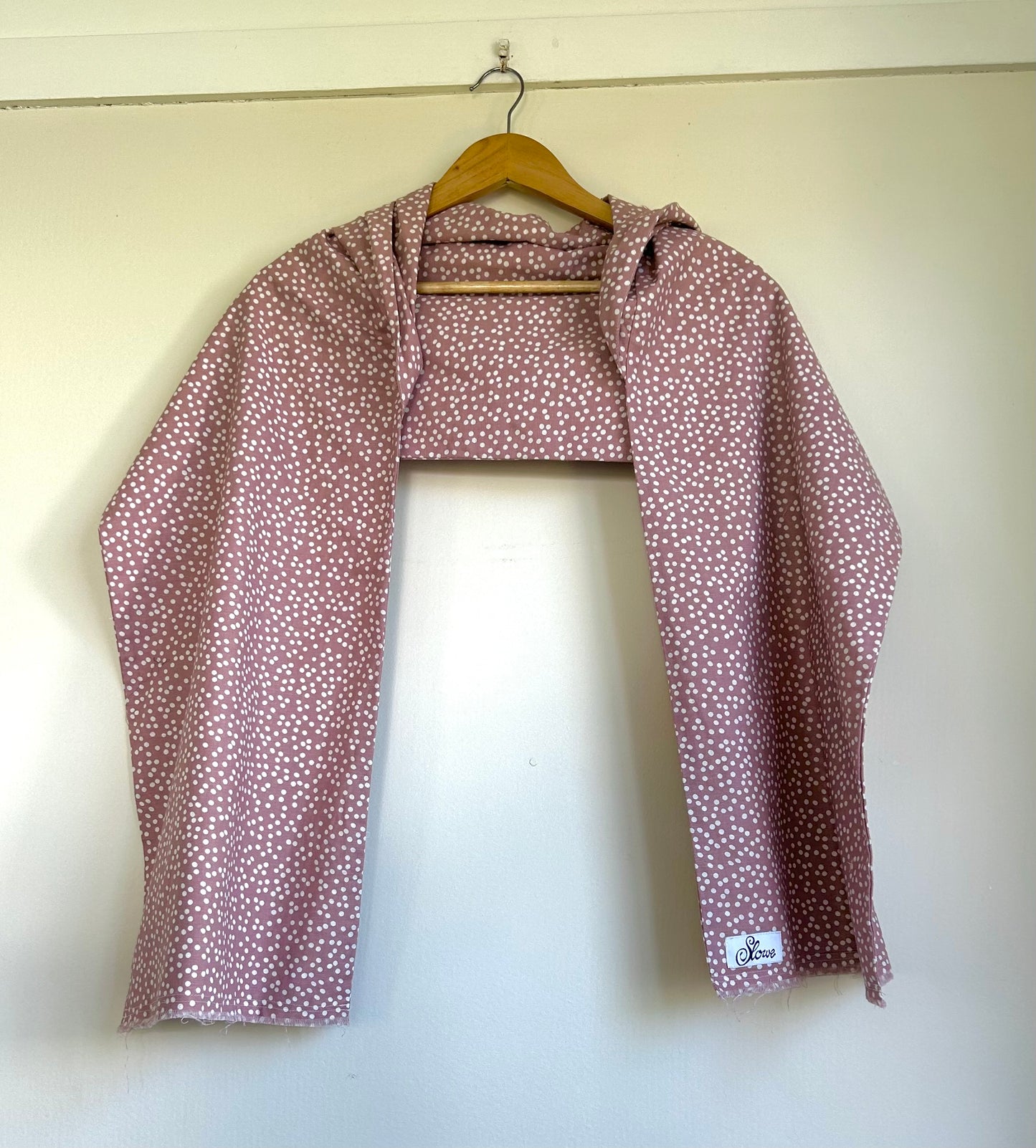Hooded Pink Polka Dot Scarf