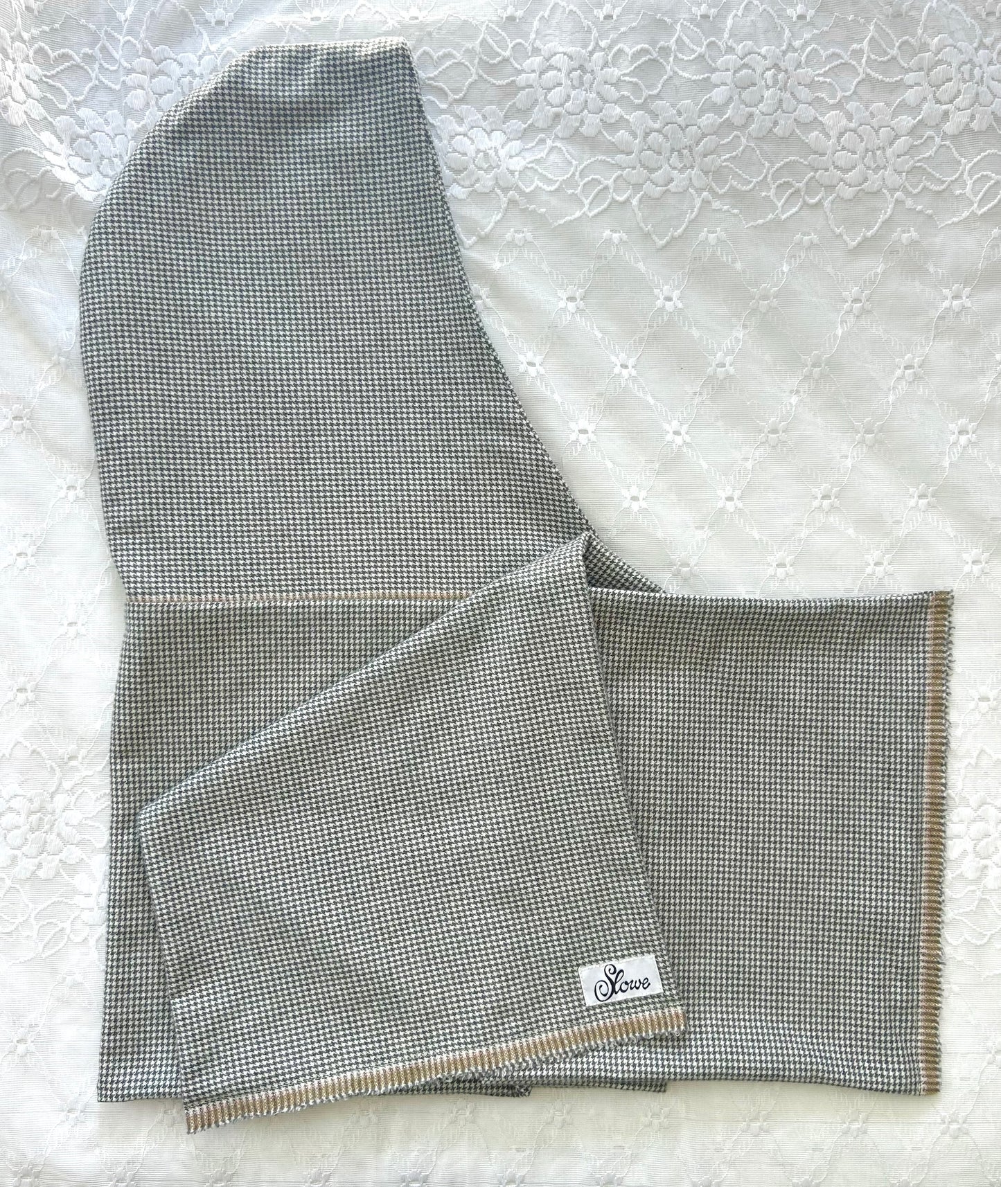 Hooded Houndstooth Scarf