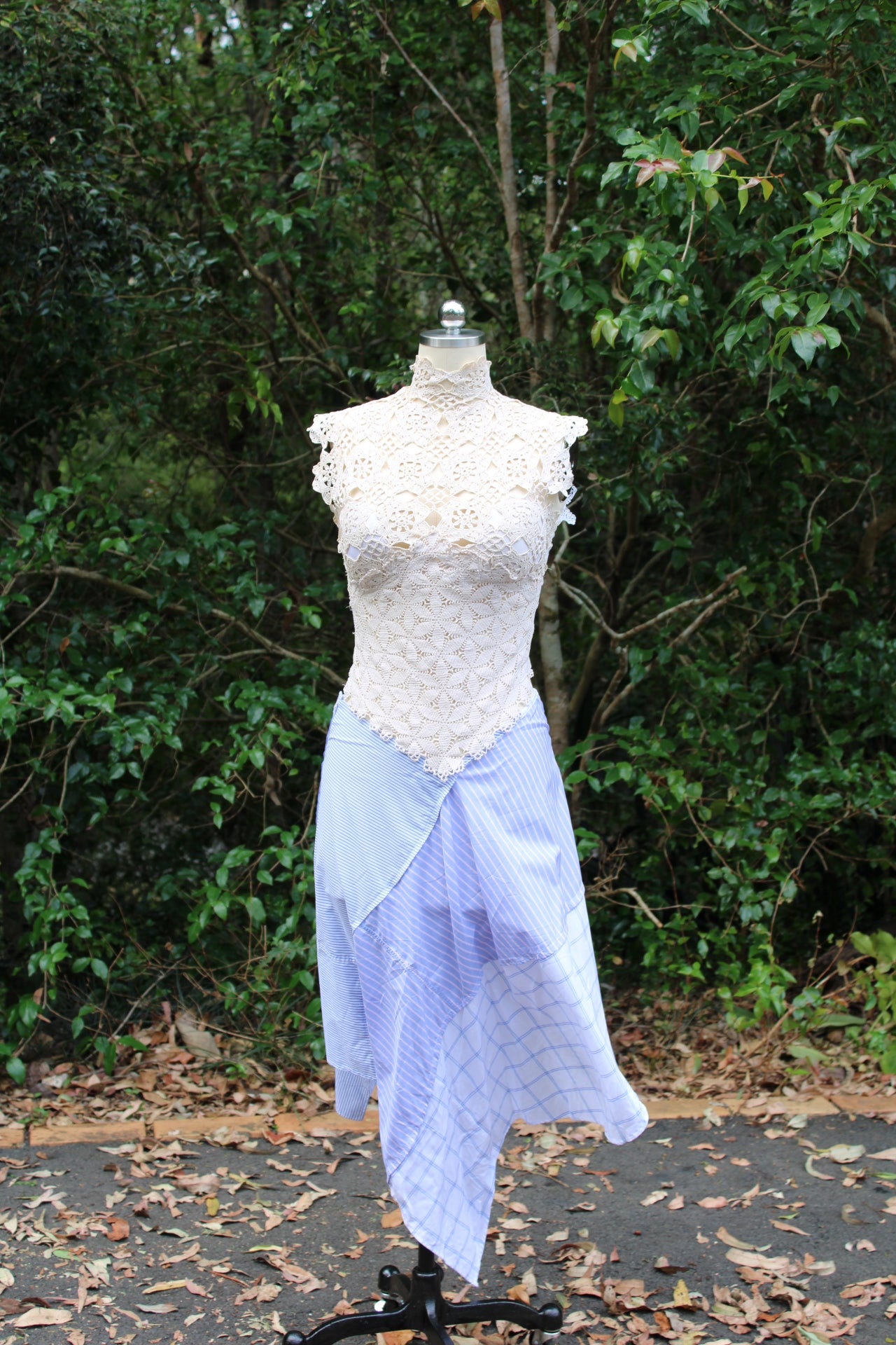 Archive Skirt- Patchwork Blue