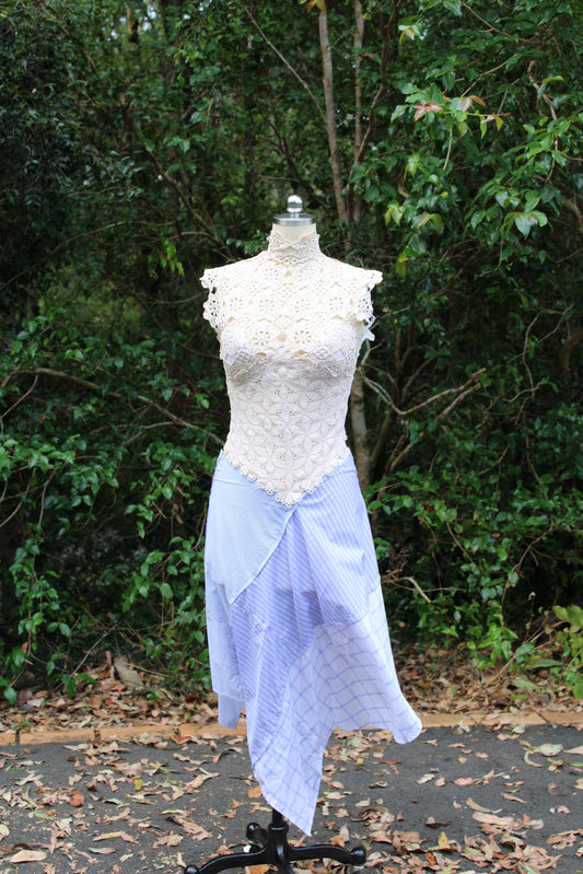 Archive Skirt- Patchwork Blue