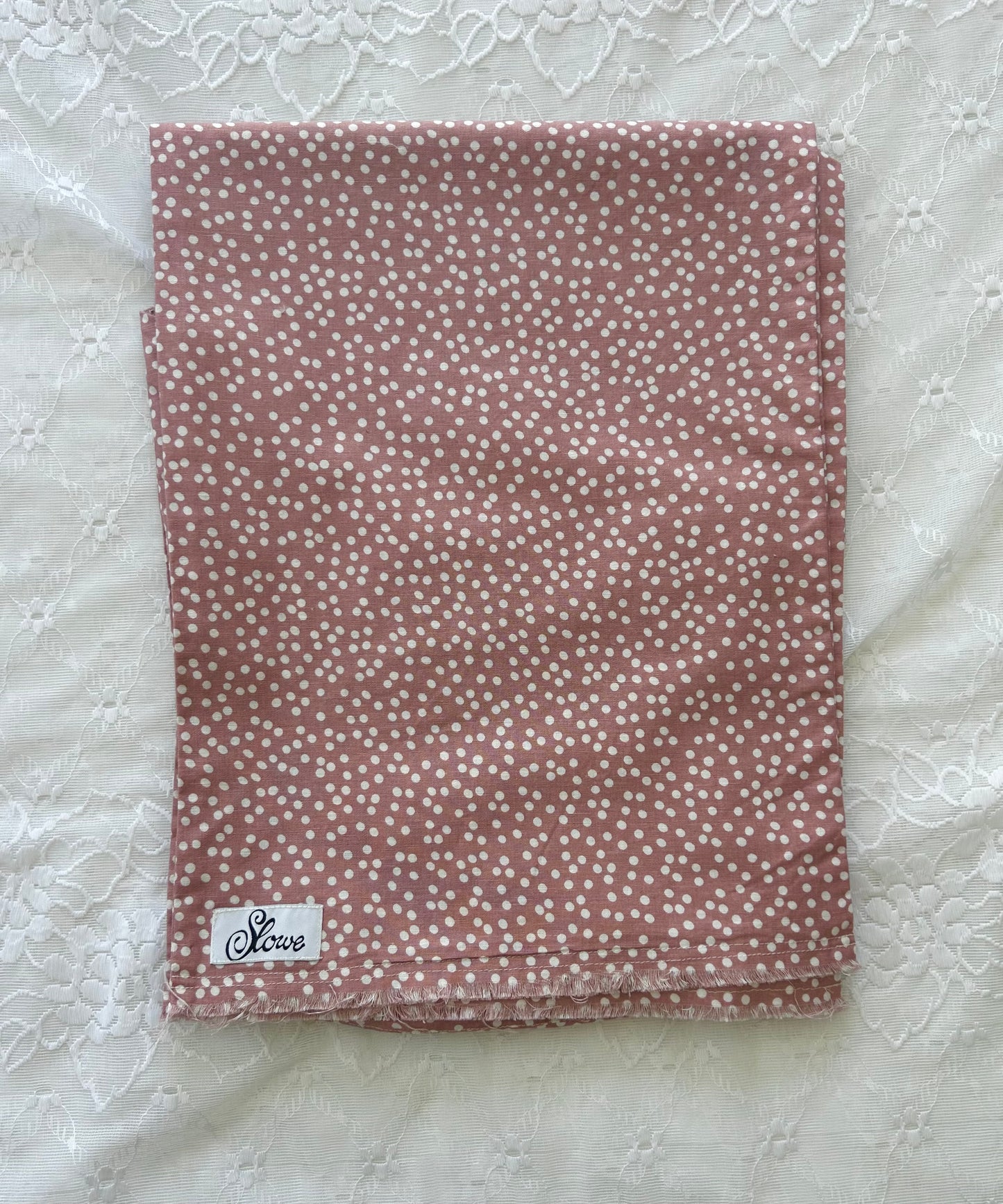 Hooded Pink Polka Dot Scarf
