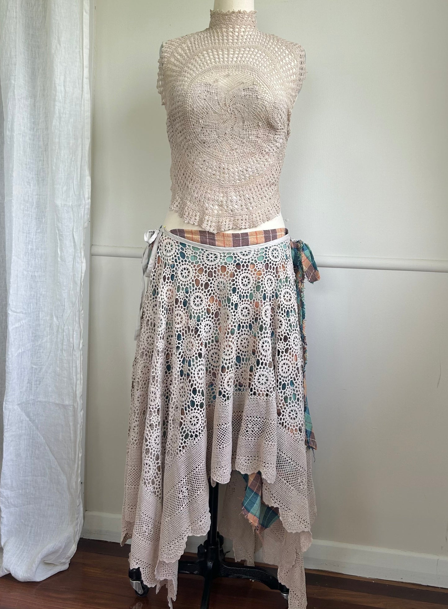 Heirloom Crochet Tablecloth Skirt