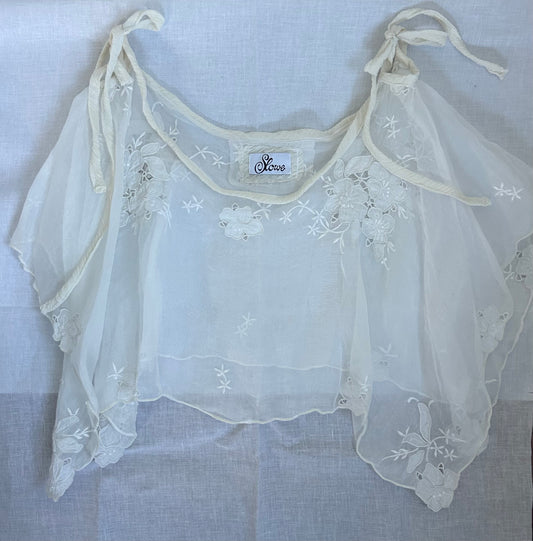 Heirloom Silk Organza Mini Skirt