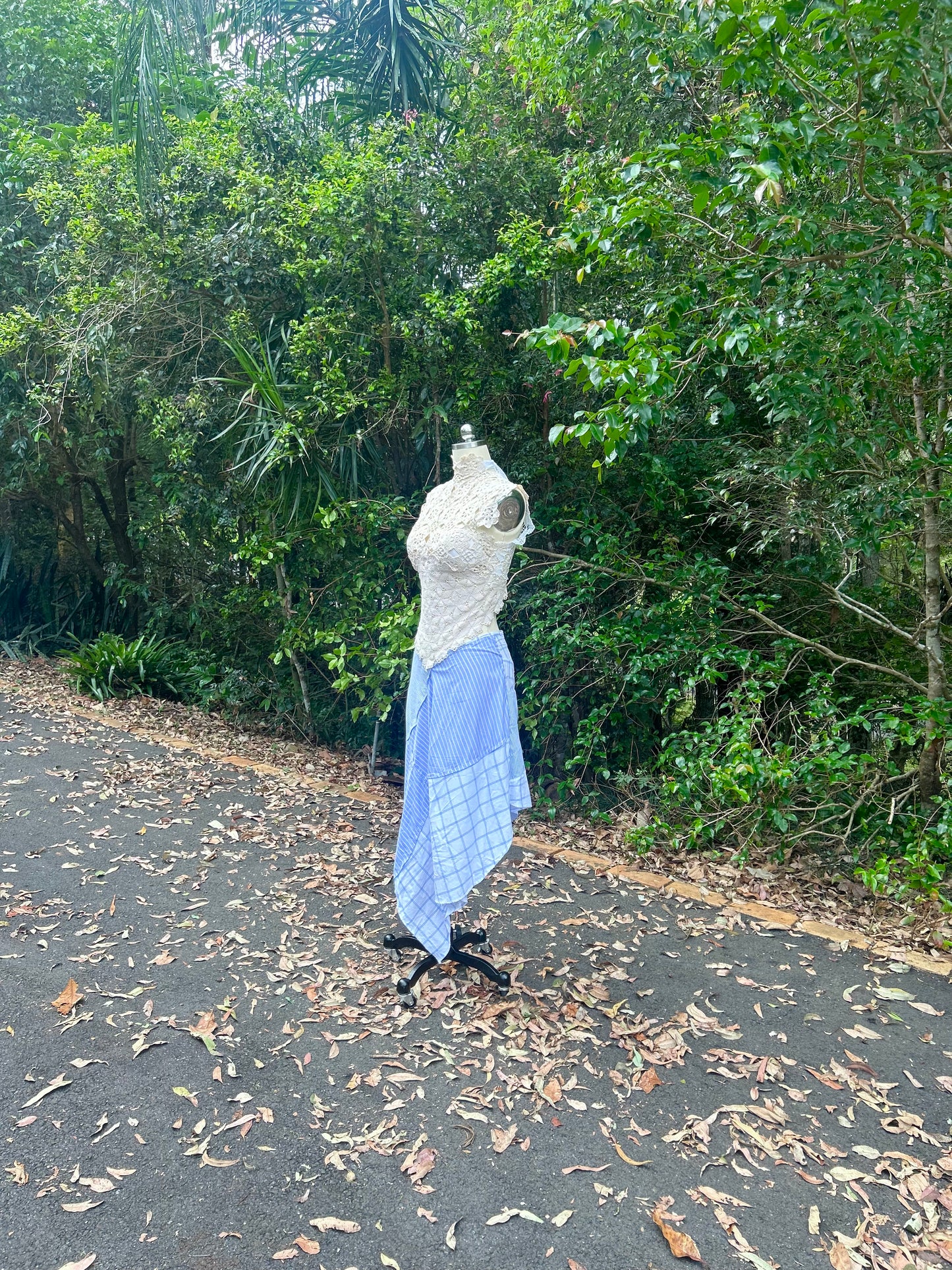 Archive Skirt- Patchwork Blue