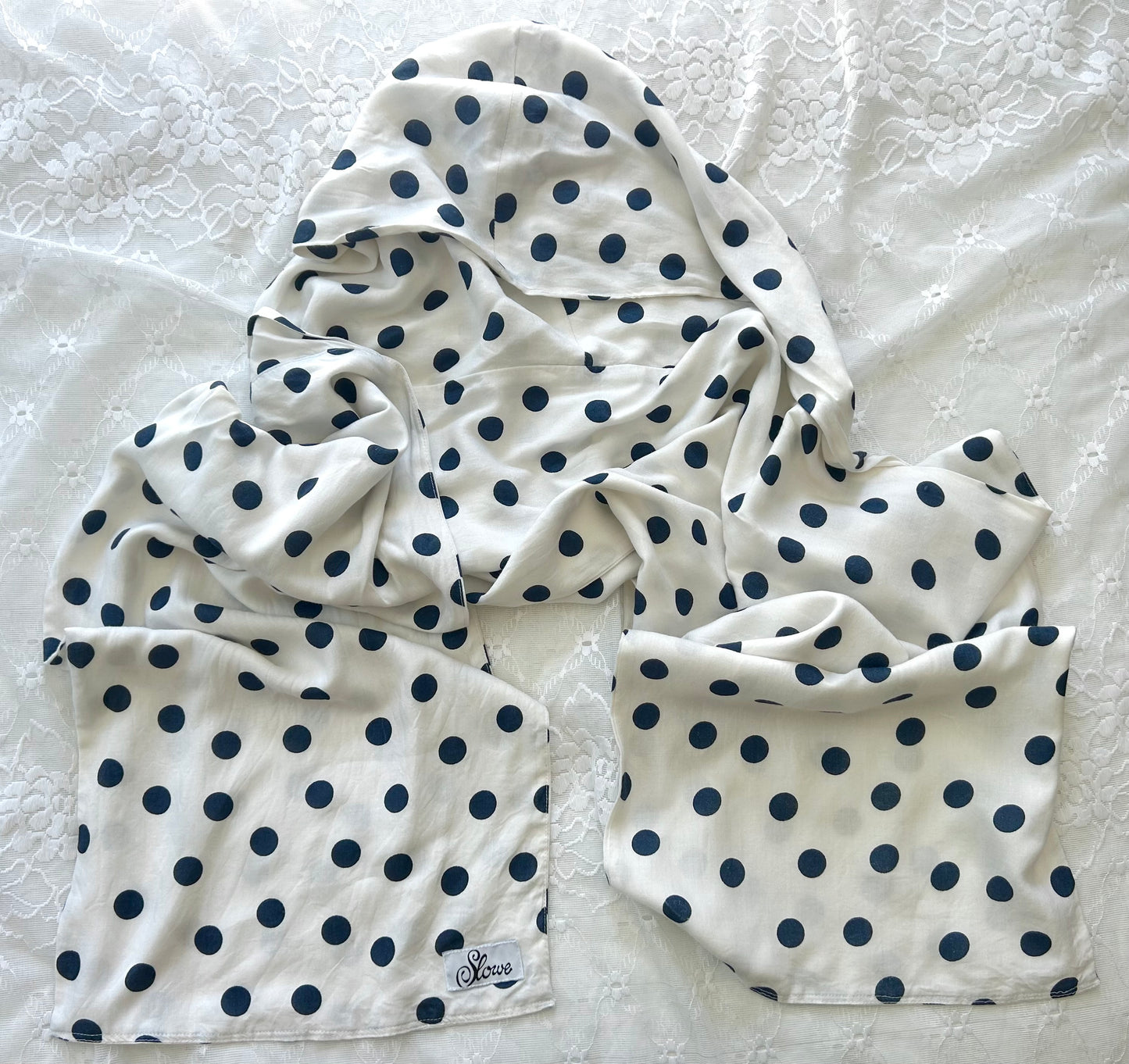 Hooded Polka Dot Scarf