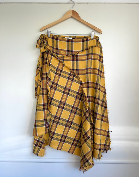 Archive Plaid Wrap Skirt