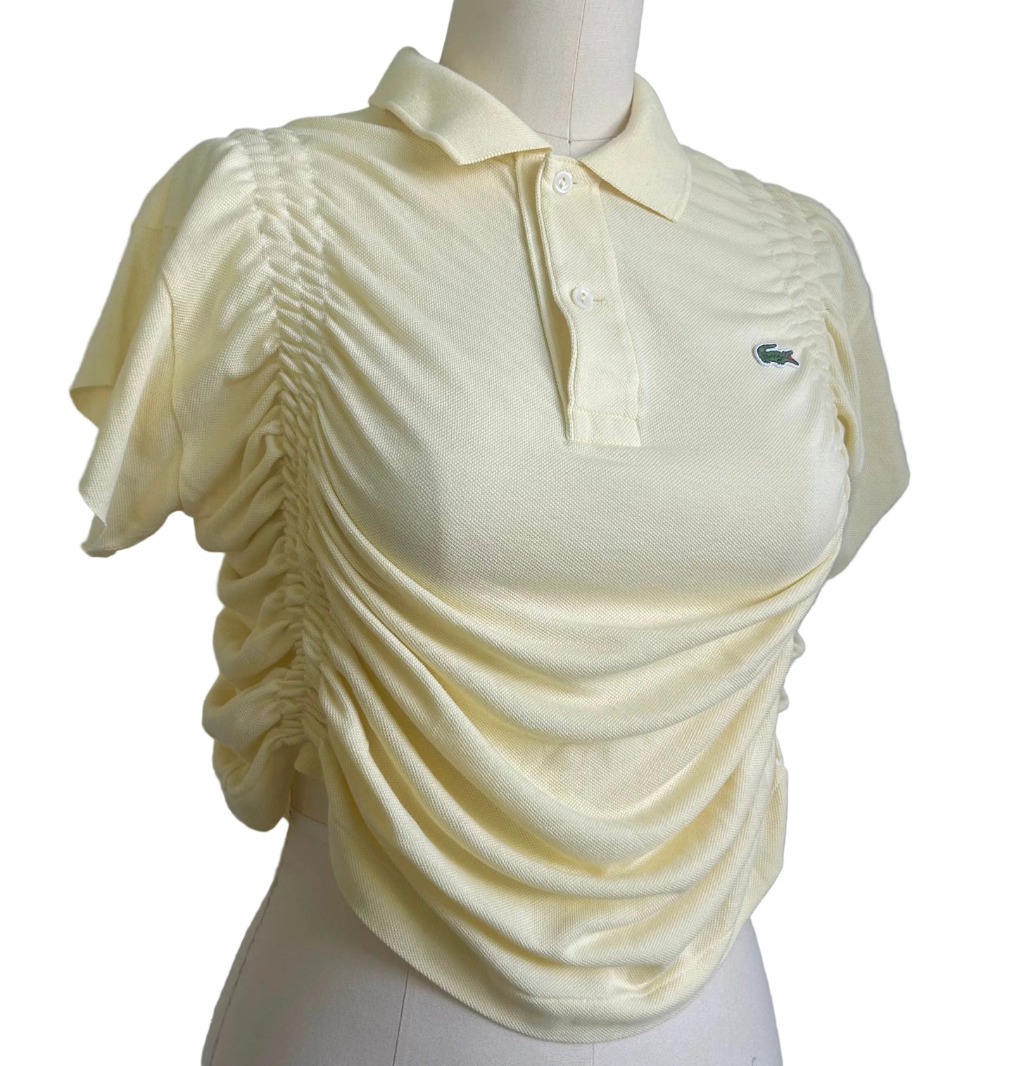 Upcycled scrunch polo