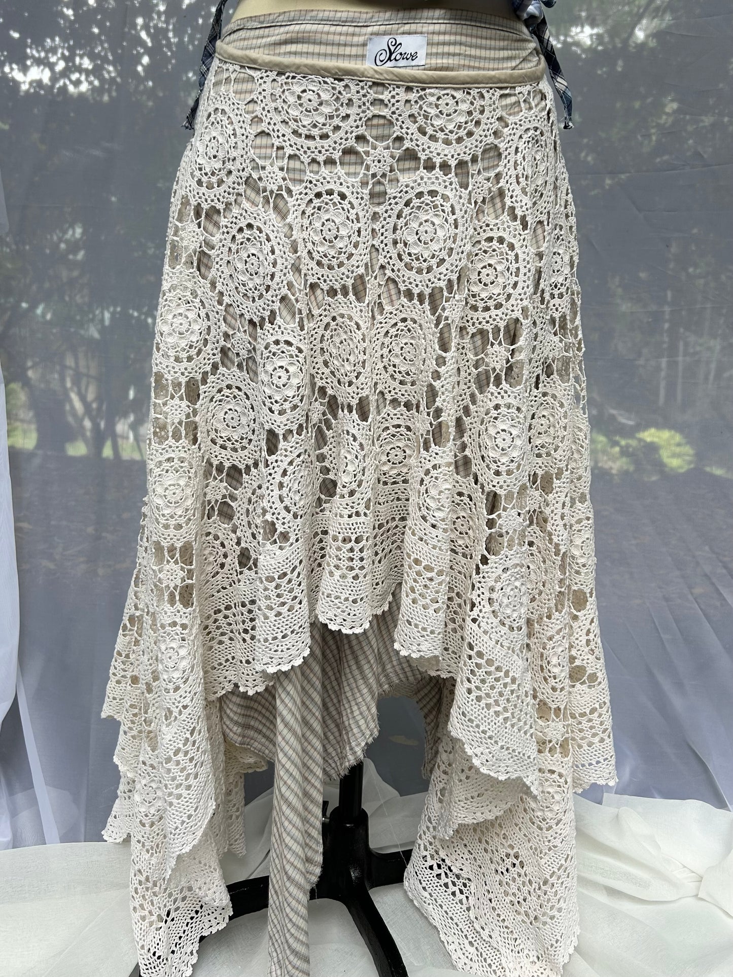 Heirloom Crochet Tablecloth Skirt