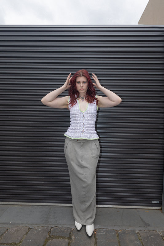 Reconstructed Suit Skirt