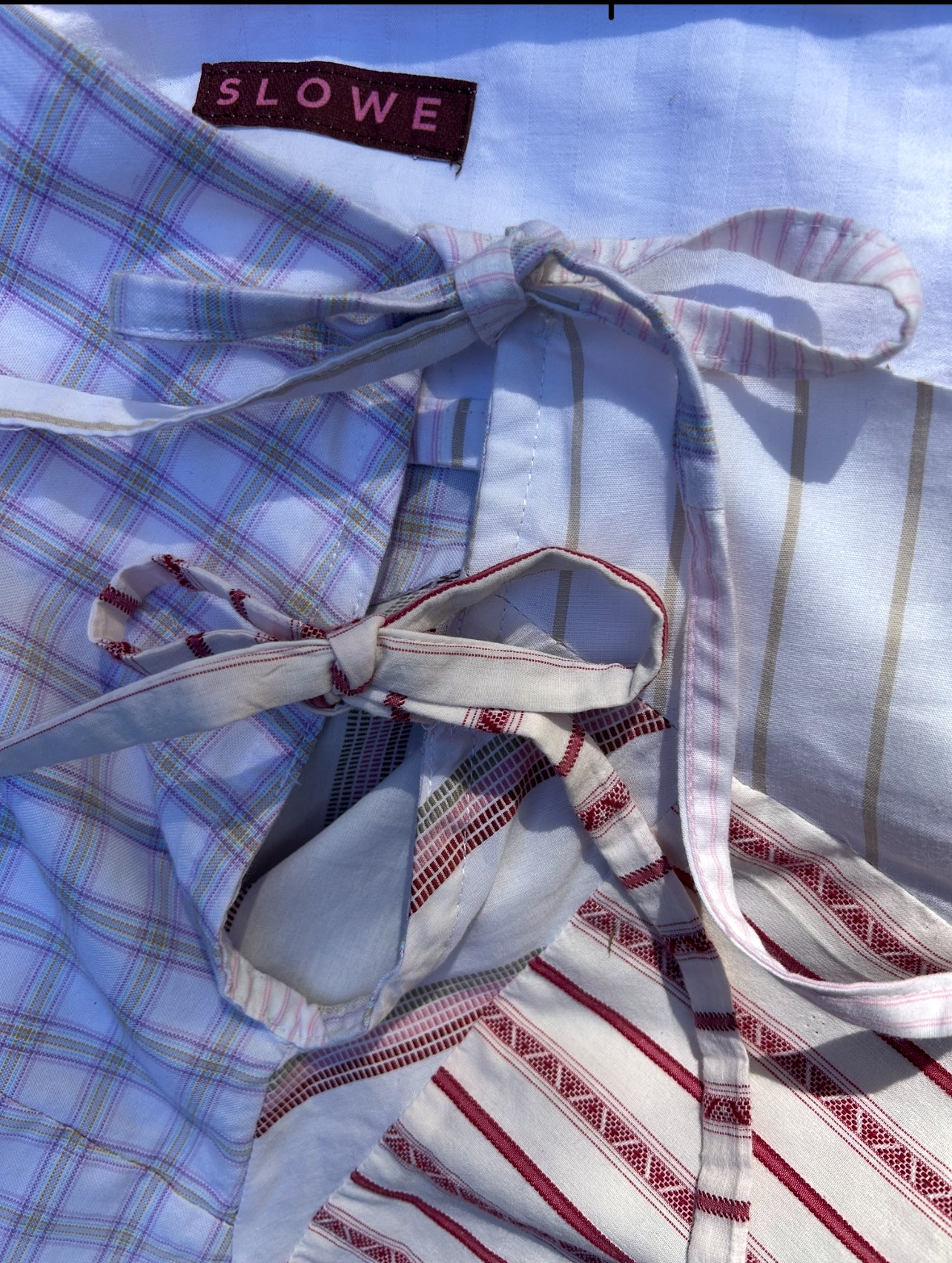 Archive Skirt- Patchwork White/Red