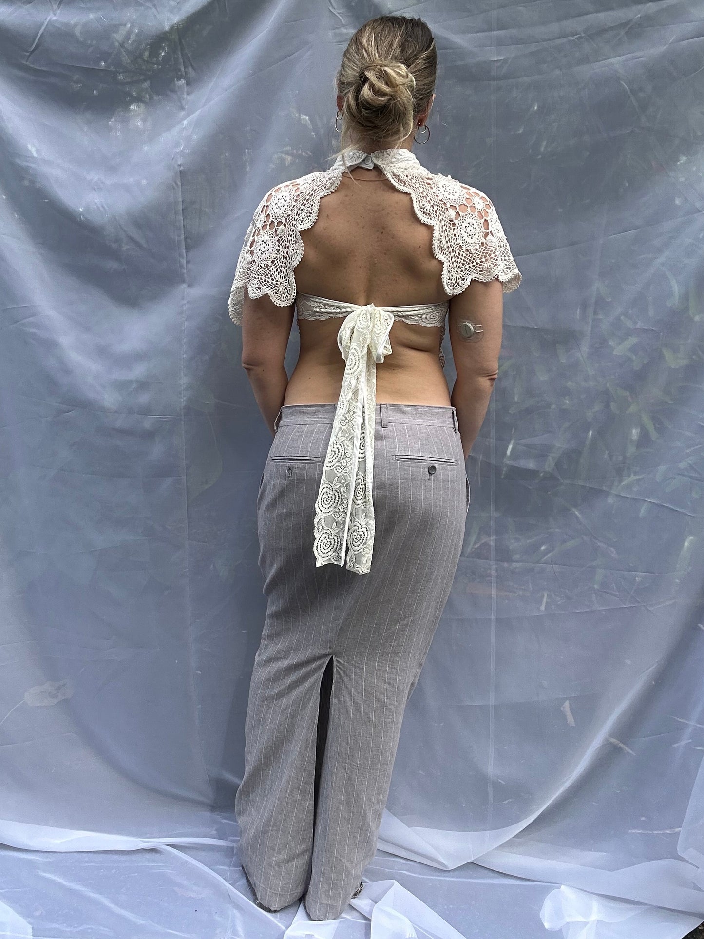 Reconstructed Suit skirt