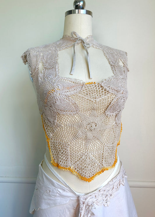 Heirloom Keyhole Doily Top