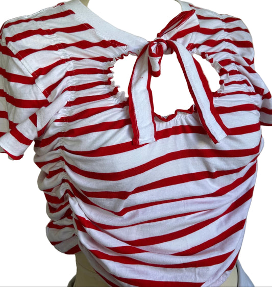 Upcycled keyhole tshirt