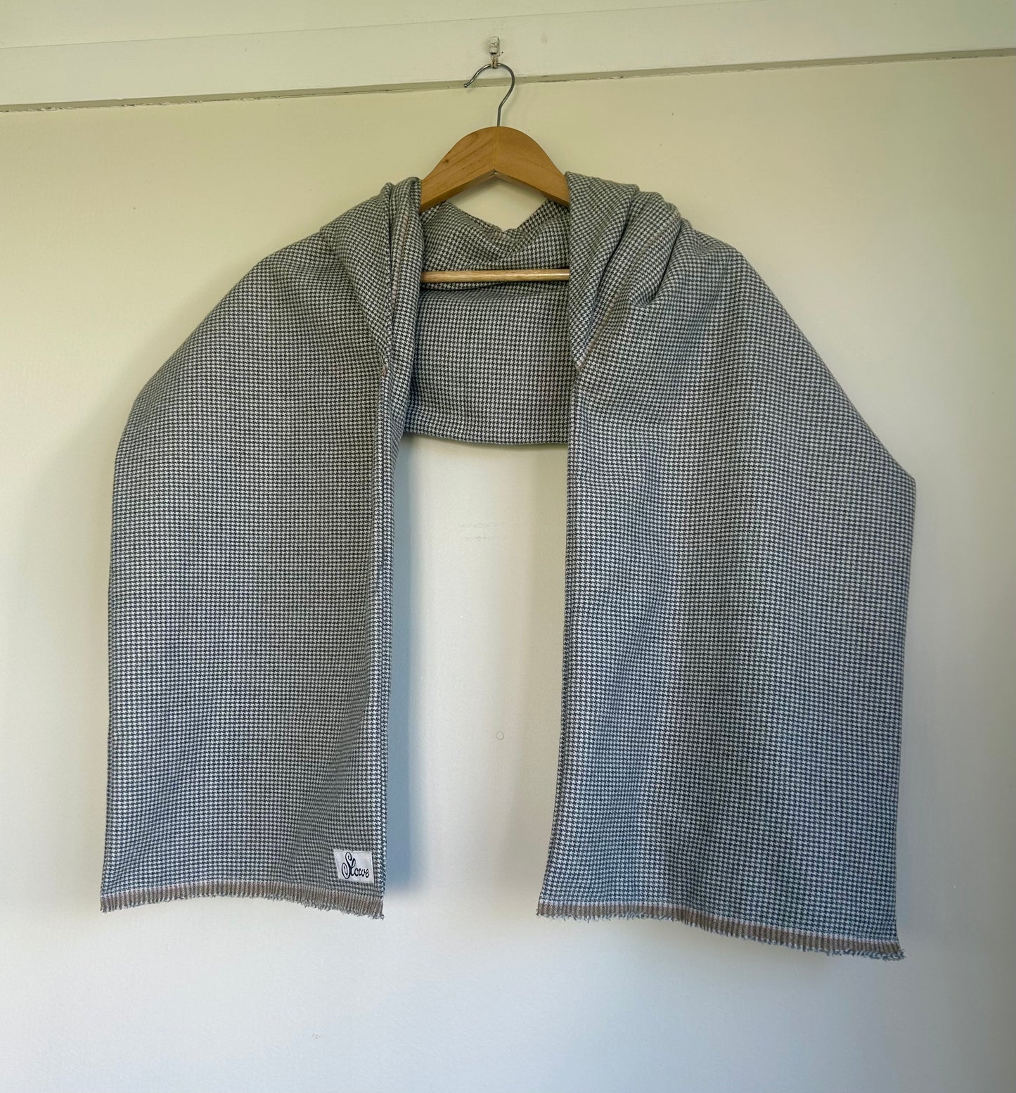 Hooded Houndstooth Scarf