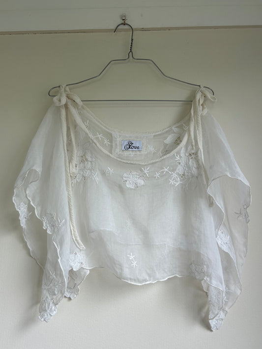 Heirloom Silk Organza Mini Skirt