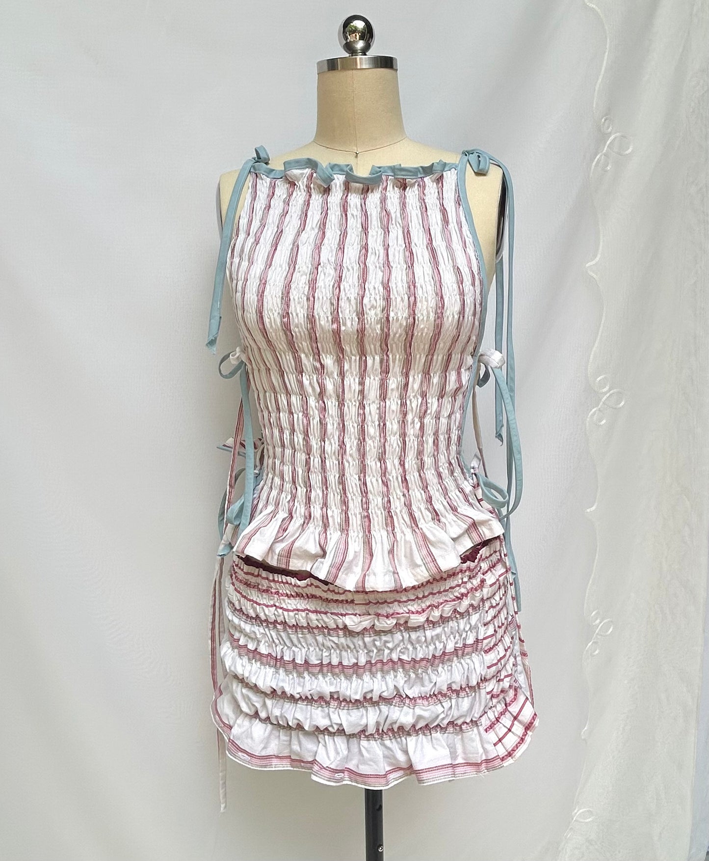 Mirror Muse Tank- White Stripe