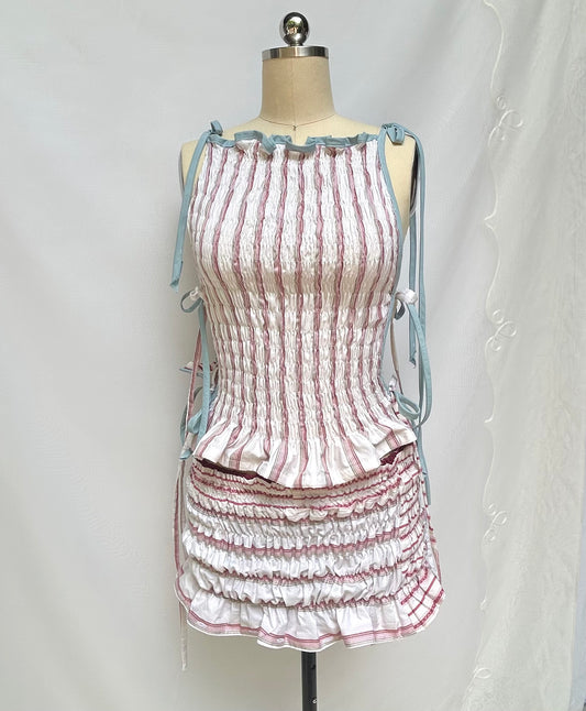 Mirror Muse Tank- White Stripe