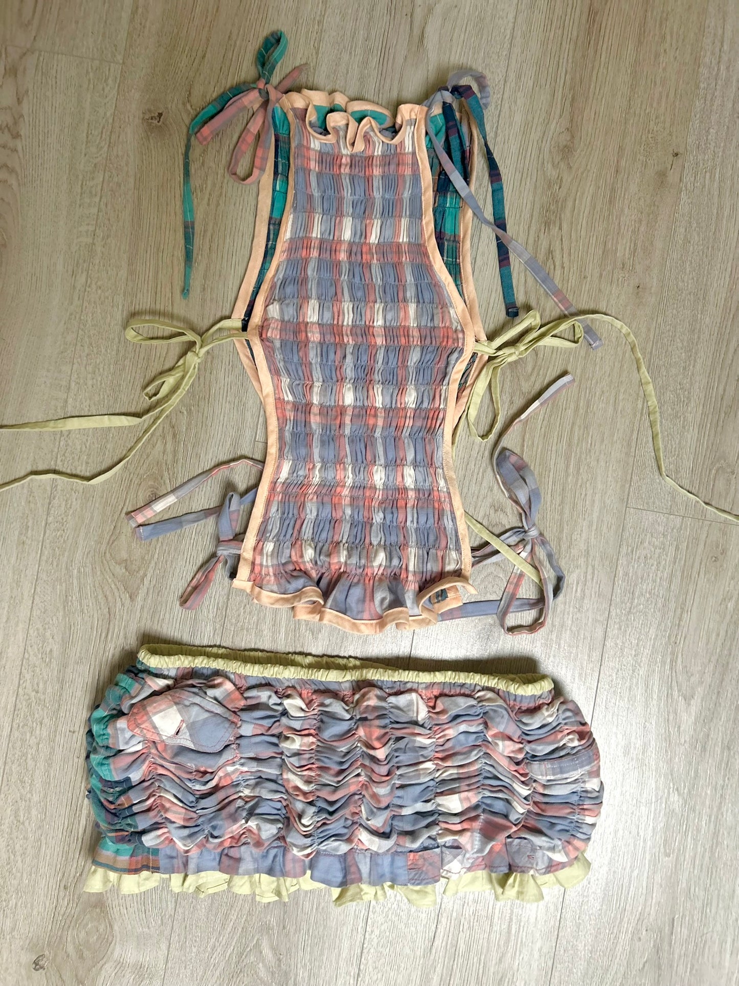 Mirror Muse Tank- Plaid Purple/Green